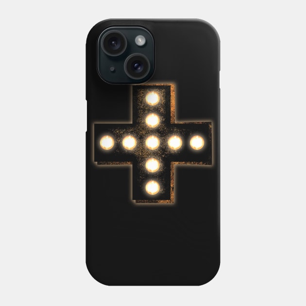 Marquee Cross Phone Case by bronzarino