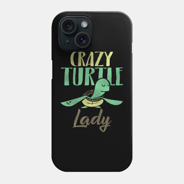 Crazy Turtle Lady Tortoise Phone Case by funkyteesfunny