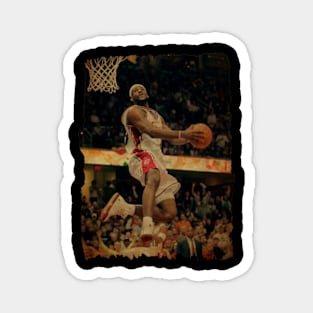 Dunking Lebron James Vintage Magnet