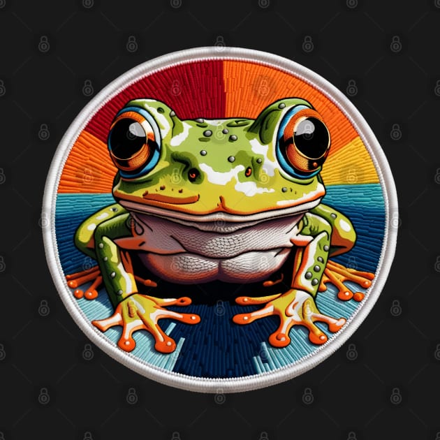 Froggie Embroidered Patch by Xie