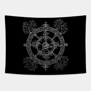 Royal Nature Mandala at Midnight Tapestry