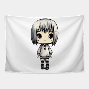 Japanese Manga Character Drawing Tapestry