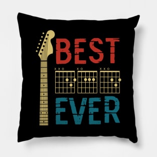 Guitarist Father Best Dad Ever Dad Chord Guitar Vintage Shirt Pillow