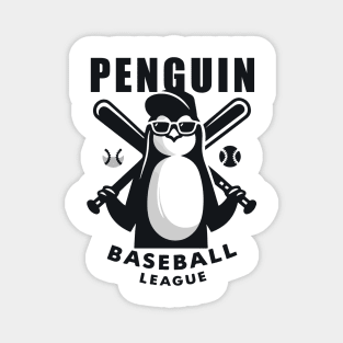 Penguin Baseball Tribute - Penguin Baseball League - Baseball Gift Magnet