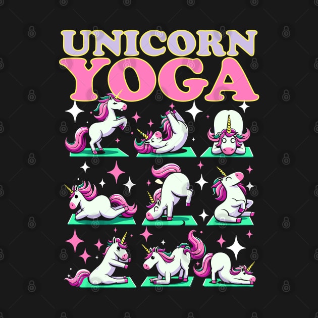 Yoga Unicorn Funny Cute Magical Namaste Meditation by DigitalNerd