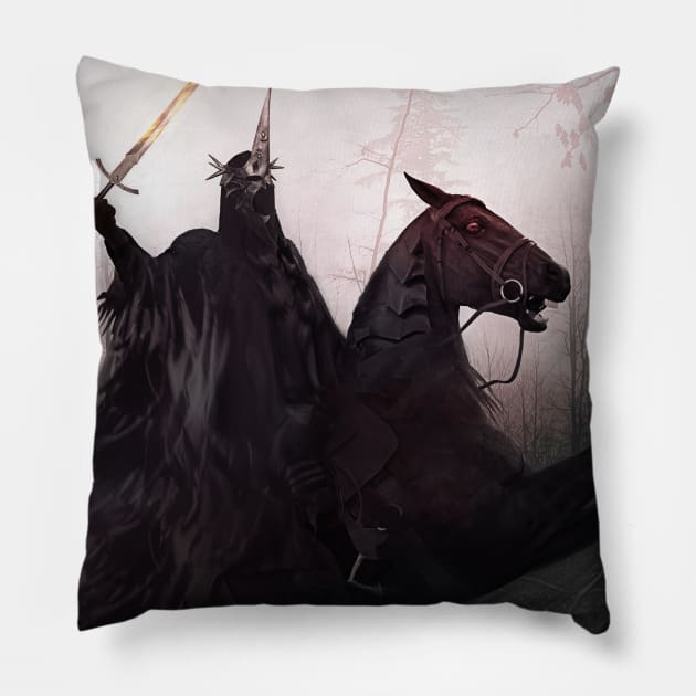 Witch-king of Angmar Pillow by mustaphadesign