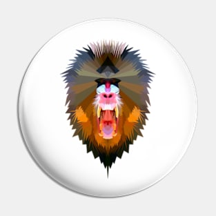 Angry Mandrill Pin