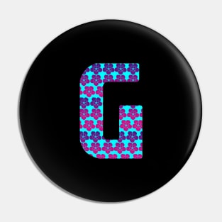 Letter G From Roses Pin