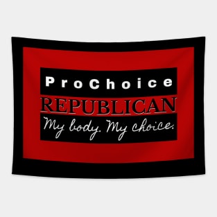 Pro Choice Republican (black on red) Tapestry