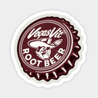 Vintage Vegas Vic Root Beer Soda Bottlecap Magnet