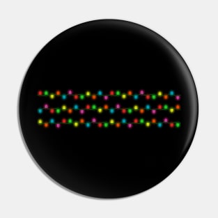 String of Pixel Glowing Christmas Lights (Black) Pin