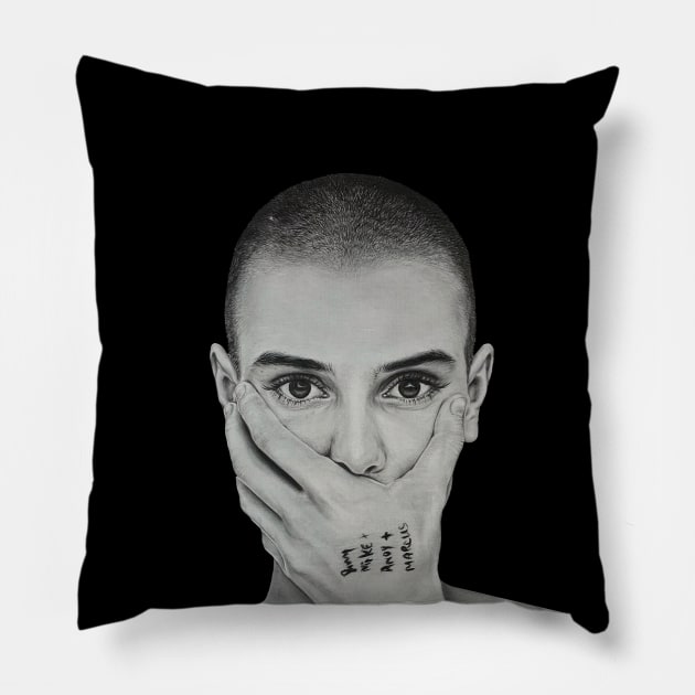 Sinéad O'Connor,Pencil Style Pillow by trippy illusion