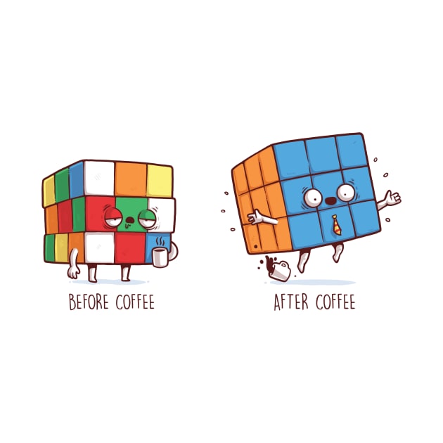 Before and After Coffee (Rubik cube) by Naolito