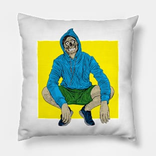 Skull Crouching Style Pillow