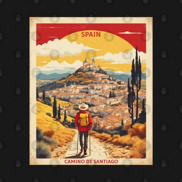 Camino de Santiago Spain Travel Tourism Retro Vintage by TravelersGems