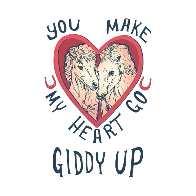 You make my heart go giddy up by minniemorrisart