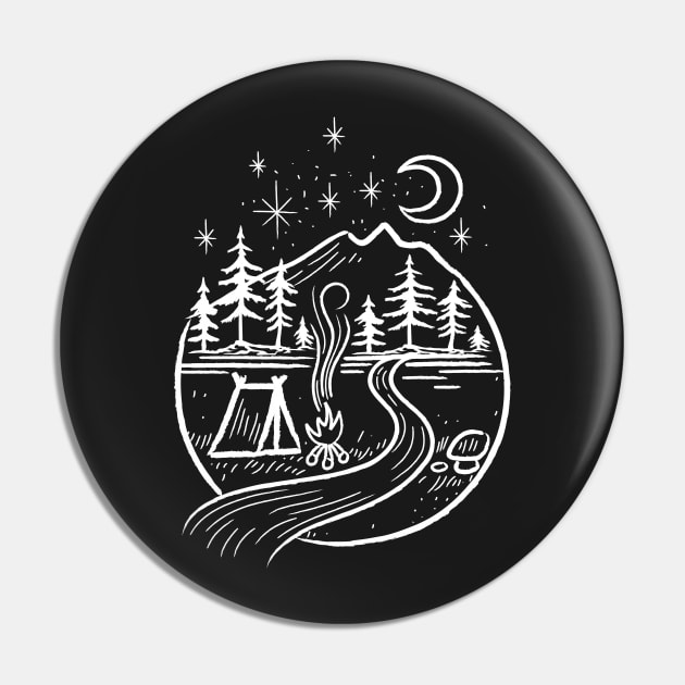 Camping Sign Pin by AVEandLIA