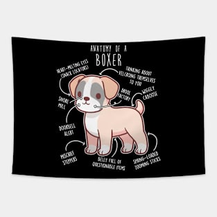 Boxer Dog Fawn Anatomy Tapestry