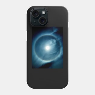 Optical phenomenon of sun with halo Phone Case