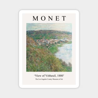 Claude Monet View of Vétheuil 1880 Exhibition Painting Magnet