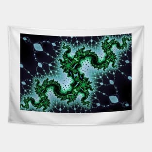 Green Dragon Fractal Tapestry