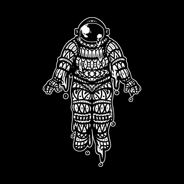 Astronaut Drippy Tribal by Barabarbar artwork