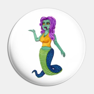 Halloween Monster - Snake Girl Pin