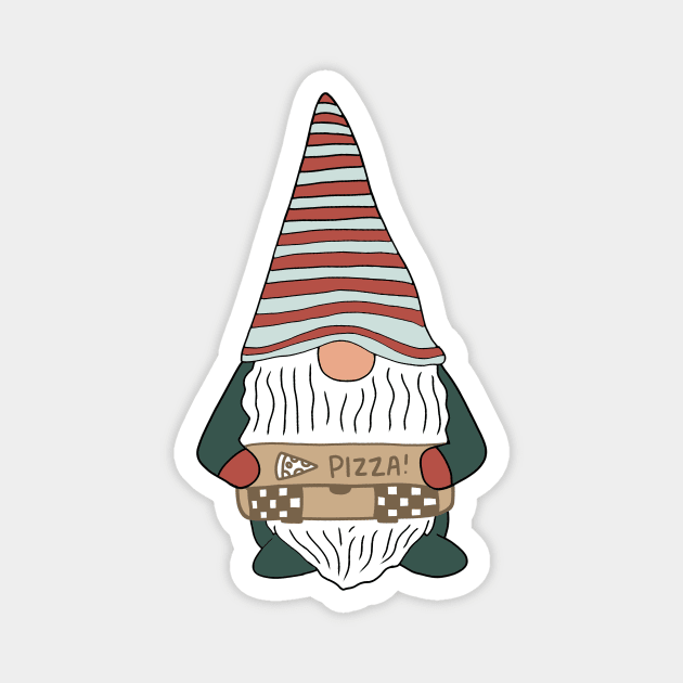 Pizza Delivery Gnome Magnet by aaalou