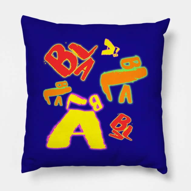 blablablabla Pillow by focusLBdesigns