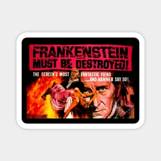 Classic Horror Movie Lobby Card - Frankenstein Must Be Destroyed Magnet