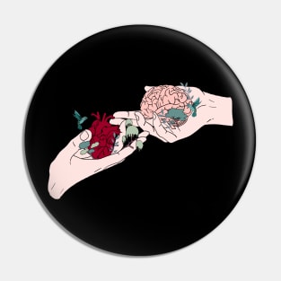 Anatomy heart and brain design Pin