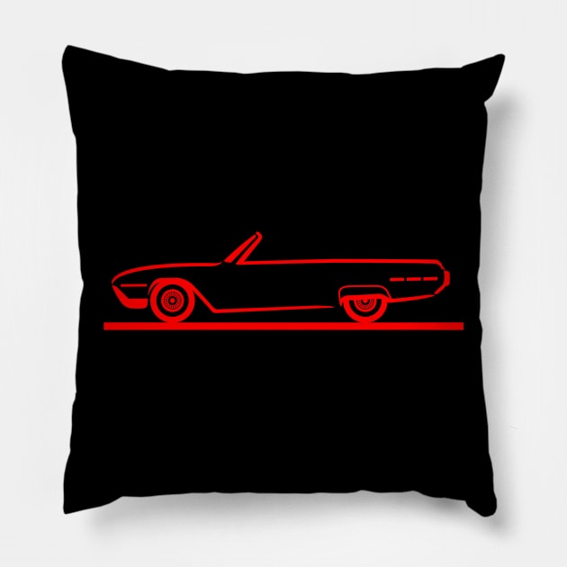 1962 Ford Thunderbird Convertible Pillow by PauHanaDesign