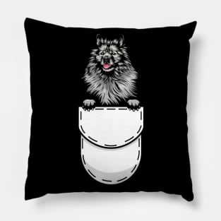 Funny Keeshond Pocket Dog Pillow