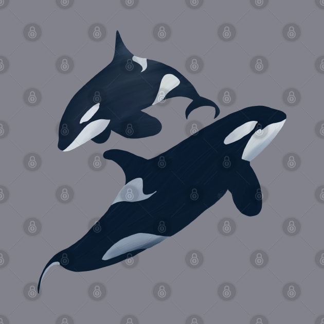 Orca Pair by thecompassrose