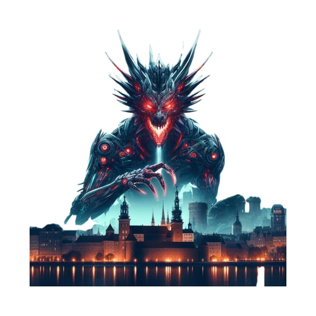 Demon over city by Kasta'style