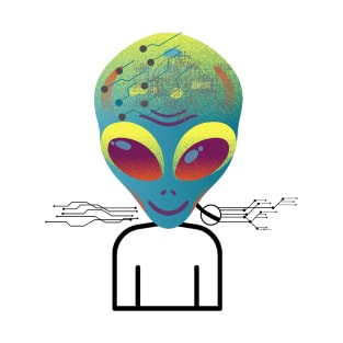 Nerdy Alien Head T-Shirt