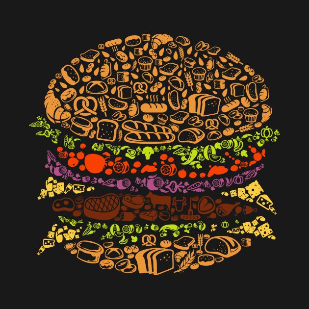 Hamburger Shirt by NerdvannaLLC