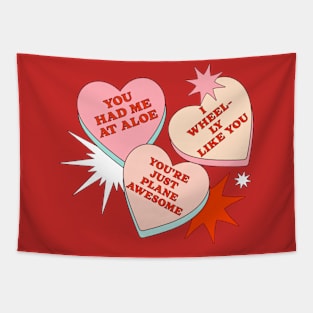 Valentine day heart candy Tapestry