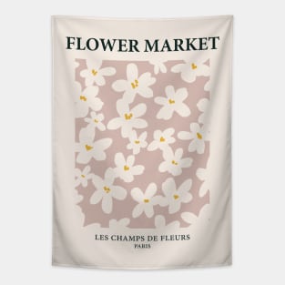 Flower market print, Paris, Neutral art print, Posters aesthetic, Beige flowers, Boho, Cottagecore Tapestry