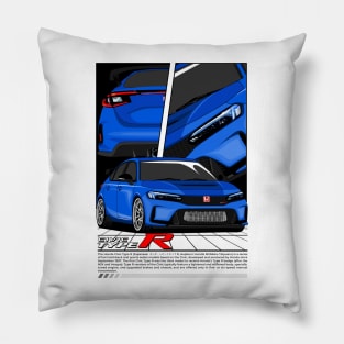 Civic Type R 2023 (Blue) Pillow