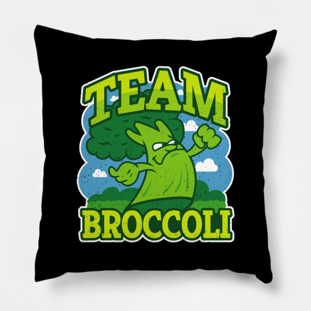 Team Broccoli - Funny Broccoli Sports Pillow by propellerhead