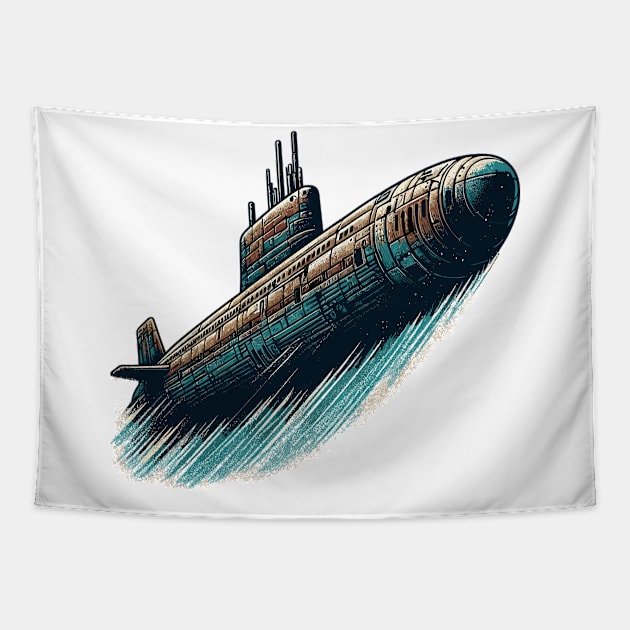 Submarine Tapestry by Vehicles-Art