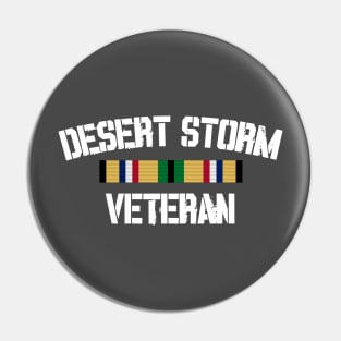 Desert Storm Veteran Pride Cat Gulf War Service Ribbon Pin