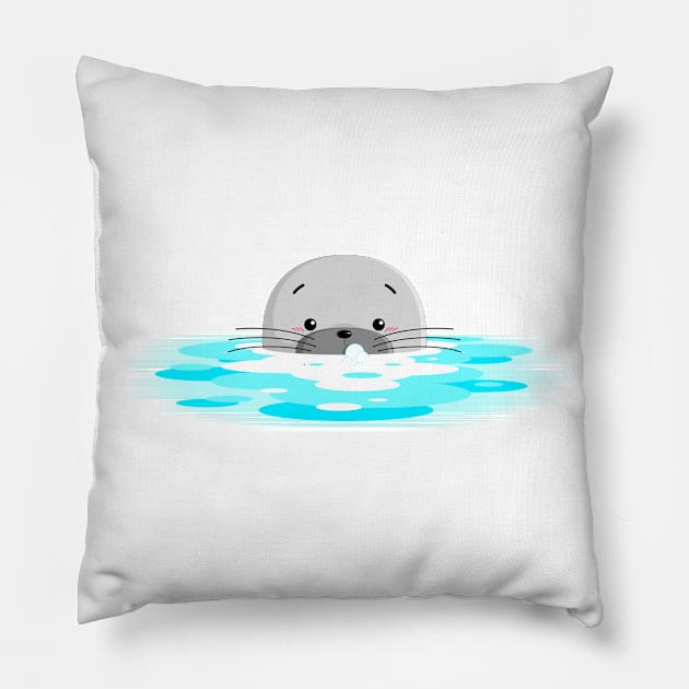 Curiously Cute Pillow by PandaPawPaw