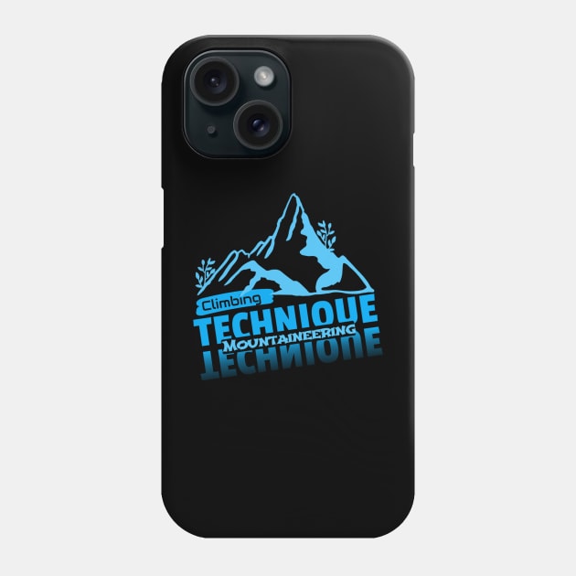 Climbing Technique Mountaineering | Blue Phone Case by rizwanahmedr