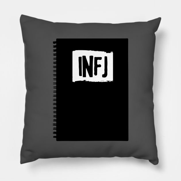 Unknown Rarest INFJ Personality Type Loves Book Introvert Reader Dark Humor Jokes Pillow by Mochabonk