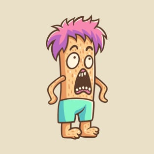 Orange Monster with Pink Hair T-Shirt