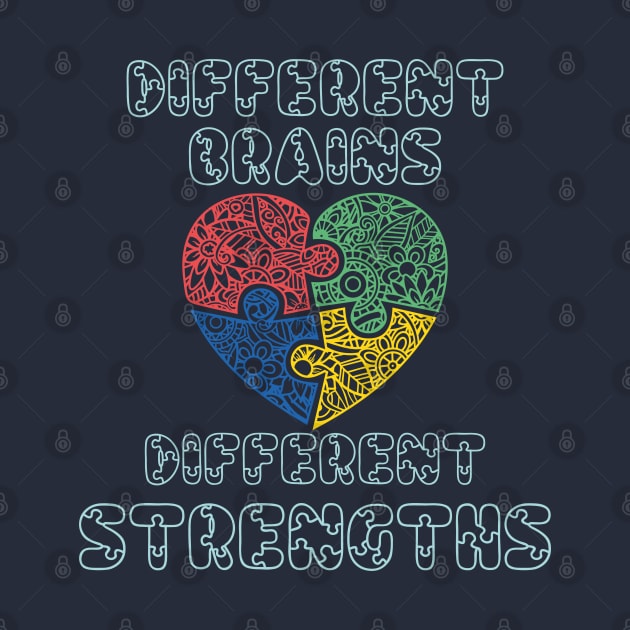 Different brains different strengths autism by Royal7Arts