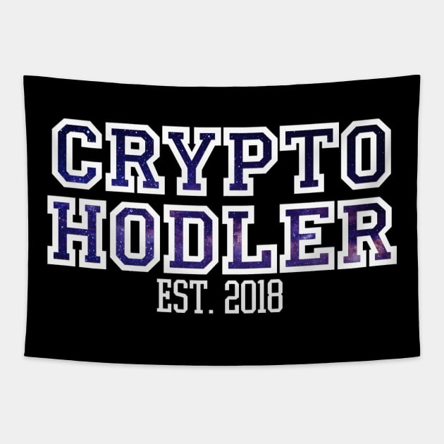 Space Bitcoin Ethereum Blockchain Crypto Hodler Tapestry by felixbunny