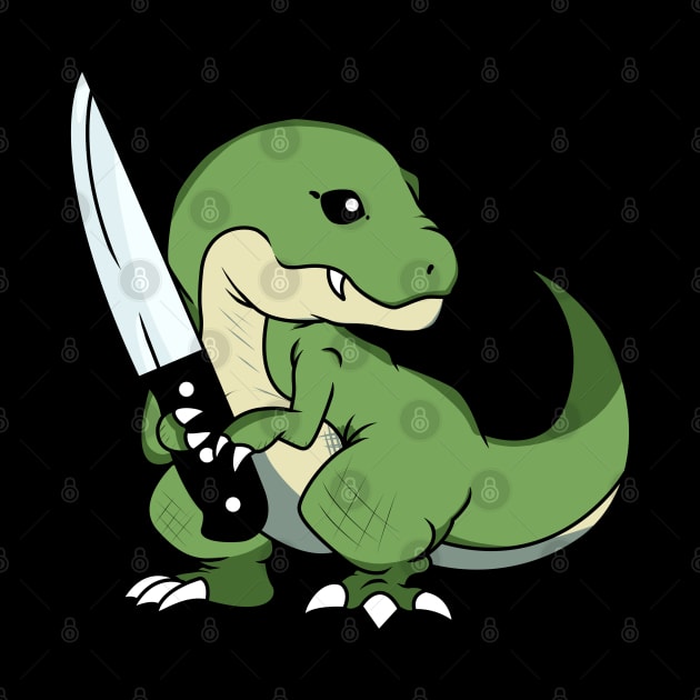 Dinosaur Tirex with knife! by Anime Meme's